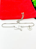 Silver Stethoscope Charm Bolo Bracelets - Lebua Jewelry, Doctor Nurse Jewelry Gifts, Personalized Customized Gifts, N1002B