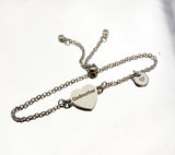 Godmother Heart Bolo Bracelet - Lebua Jewelry, Best Seller Godmother Gifts, D001A