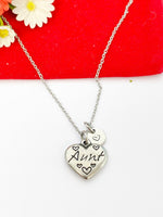 Silver Aunt Charm Necklace - Lebua Jewelry, Best Seller Christmas Gifts, N3632