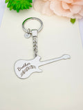 Brother Guitar Keychain - Lebua Jewelry, Stainless Steel Music Instrument Gifts, Best Seller Christmas Gifts for Brother, D079