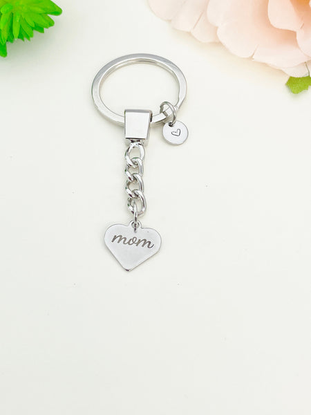 Mom Heart Keychain - Lebua Jewelry, Stainless Steel Mother's Day Gifts, Best Seller Christmas Gifts for Mom, D081