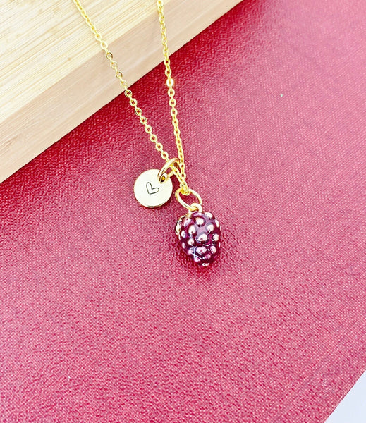 Gold Purple Grape Charm Necklace - Lebua Jewelry, Best Seller Christmas Gifts for Mom, N5785