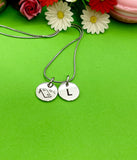 Silver Cornhole Necklace Bracelet Keychain Optional Best Christmas Gifts, Personalized Customized Monogram Jewelry, Lebua Jewelry, D228