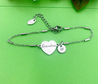 Best Christmas Gift for Grandma, Grandma Bracelet, Grandma Jewelry, Grandma Gift, Personalized Customized Monogram, Lebua Jewelry, D287