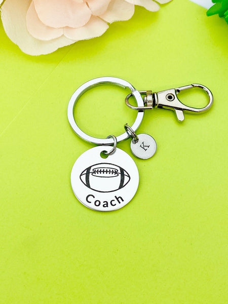 Football Coach Gift, Football Keychain, Football Necklace, Football Bracelet, Optional, Coach Football Team Gift, Lebua Jewelry, D292