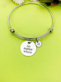 Silver No Matter Where Bracelet - Lebua Jewelry, Personalized Customized Monogram Jewelry, D358