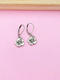 Lebua Jewelry Silver Hibiscus Flower Charm Earrings Horticulturist Florist Gifts Ideas Personalized Customized Made to Order, AN4649