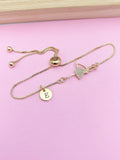 Gold Ballet Dance Girl Charm Bracelet Dance School Student Gift Idea- Lebua Jewelry, Personalized Jewelry, BN1038