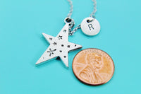 Star Necklace, Silver Star Charm, Celestial Necklace, Celestial Jewelry, Personalized Gift, Best Friend Gift, Coworker Gift